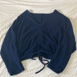 SHIEN Slouchy Longsleeve V-Neck Navy Blue Sweater Size XL